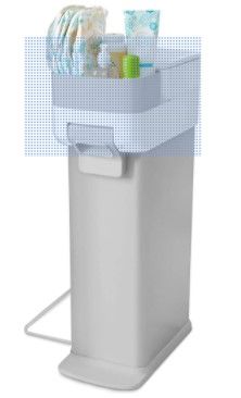 Photo 1 of Skip Hop Diaper Pail with Dual Air-Lock, Universal Refill Bags, White
