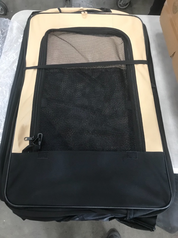 Photo 1 of 2-Door Soft Pet Pen EliteField Size: 32" H x 52" W x 52" L, Color: Black/Beige