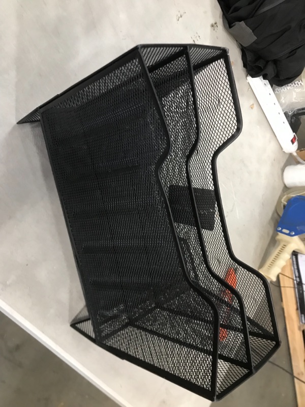 Photo 1 of Mind Reader Mesh Desk Organizer 5 Trays Desktop Document Letter Tray for Folders, Mail, Stationary, Desk Accessories
