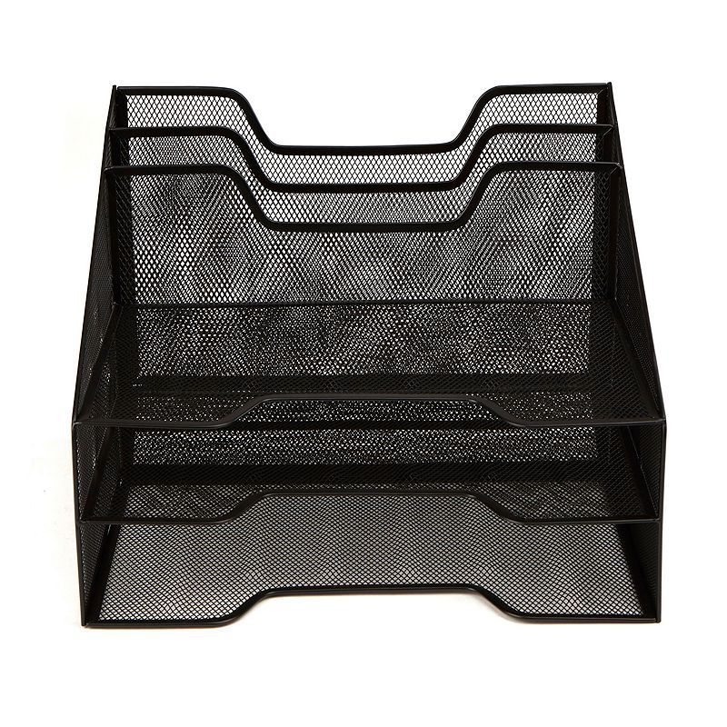 Photo 1 of Mind Reader Mesh Desk Organizer 5 Trays Desktop Document Letter Tray for Folders, Mail, Stationary, Desk Accessories
