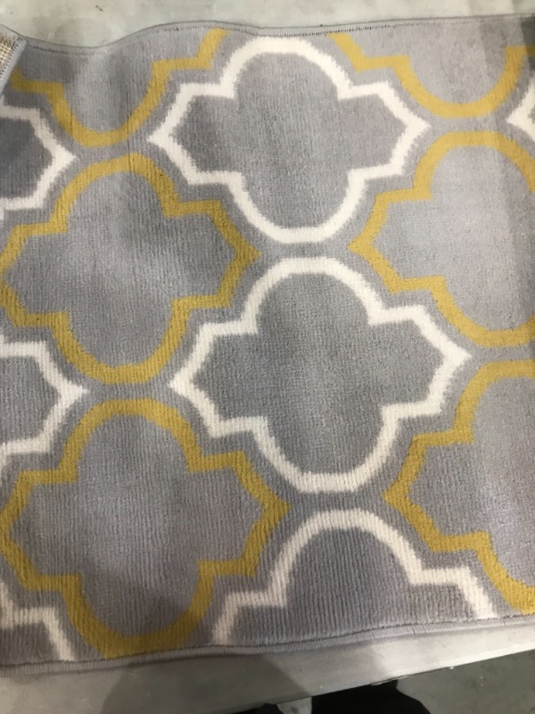 Photo 1 of Main Street Rugs Haven Hav9101 Gray/Yellow 2' X 7'2" Runner Rug
