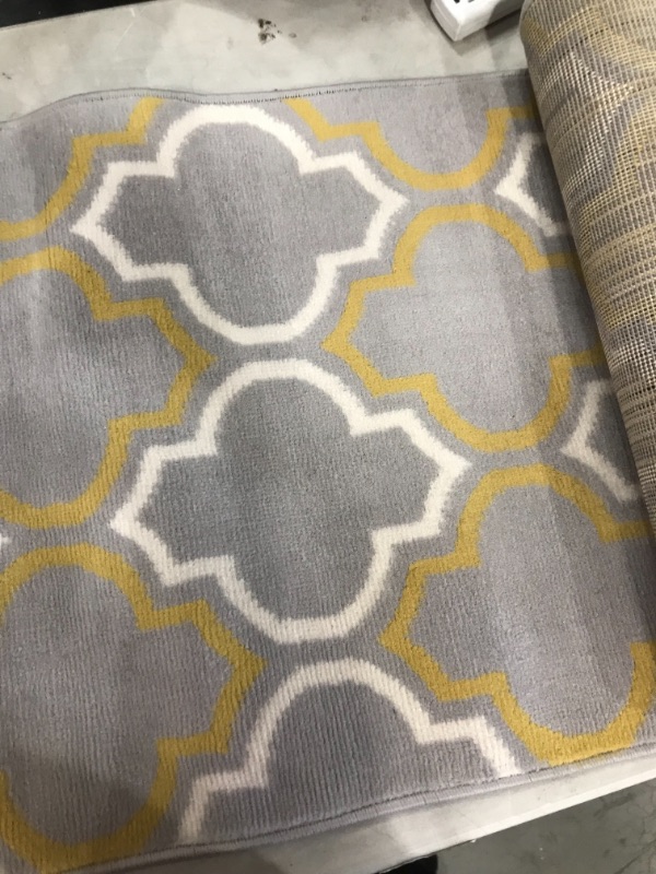 Photo 1 of Main Street Rugs Haven Hav9101 Gray/Yellow 2' X 7'2" Runner Rug
