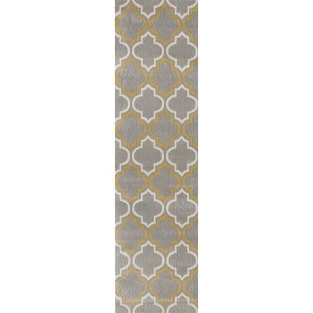 Photo 1 of Main Street Rugs Haven Hav9101 Gray/Yellow 2' X 7'2" Runner Rug

