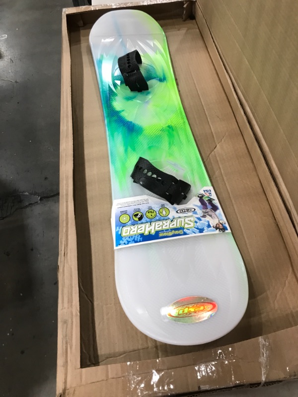 Photo 1 of ESP Day Glow Suprahero 107cm Starter Snowboard with Adjustable Wrap Bindings
