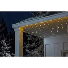 Photo 1 of 17.5 ft. 200-Light Cool White Dome LED Icicle Lights
