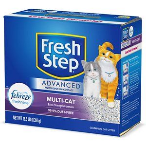 Photo 1 of Fresh Step Advanced Multi-Cat Febreze Freshness Scented Clumping Clay Cat Litter, 18.5-lb box, 1 pack