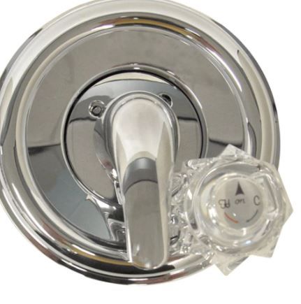 Photo 1 of 1-Handle Valve Trim Kit in Chrome for Delta Tub/Shower Faucets (Valve Not Included)
