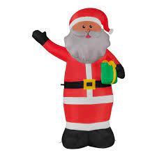 Photo 1 of 6.5 ft Pre-Lit LED Airblown Black Santa Christmas Inflatable
