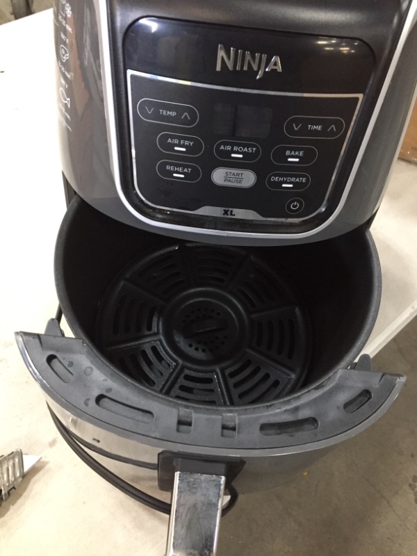 Photo 3 of Ninja AF150AMZ Air Fryer XL, 5.5 Qt. Capacity that can Air Fry, Air Roast, Bake, Reheat & Dehydrate, with Dishwasher Safe, Nonstick Basket & Crisper Plate and a Chef-Inspired Recipe Guide, Grey
