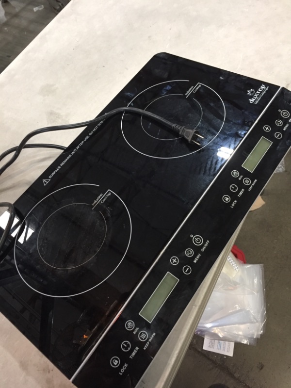 Photo 2 of ***PARTS ONLY*** Duxtop LCD Portable Double Induction Cooktop 1800W Digital Electric Countertop Burner Sensor Touch Stove, 9620LS/BT-350DZ
