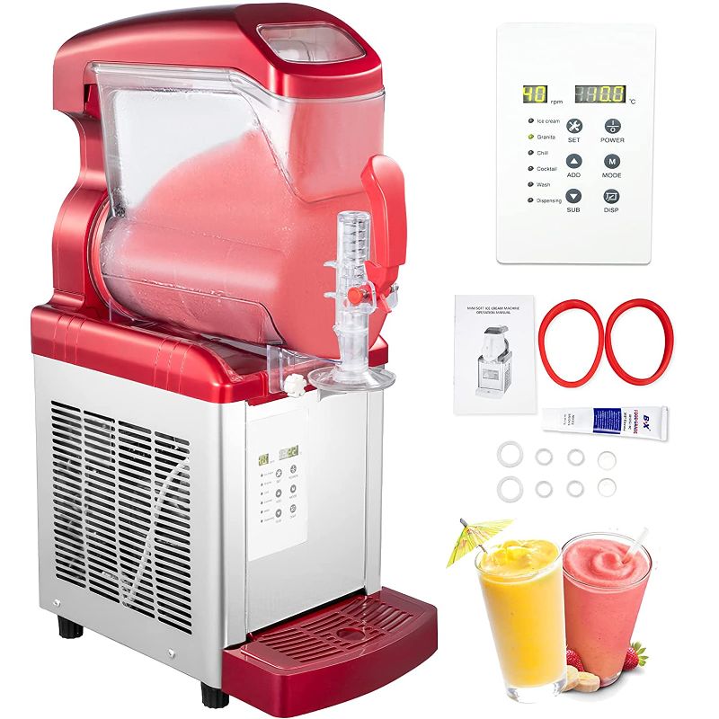 Photo 1 of **parts only ** VEVOR 2 in 1 Commercial Slushy Machine, 6L 450W Soft Ice Cream Maker, 110V Temperature -10?~5? LED Display Automatic Clean Preservation Function
