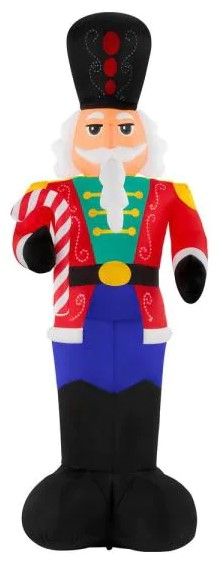 Photo 1 of 12 ft. Pre-Lit LED Giant-Sized Lightshow Airblown Nutcracker Christmas Inflatable
