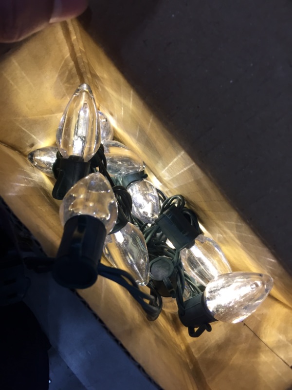 Photo 1 of 25-Light LED Smooth C9 Warm White String Light 25 Ft. Super Bright
