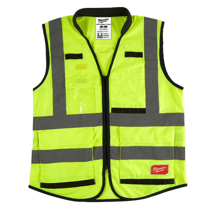 Photo 1 of Milwaukee Electrical Tools 7378599 Size Adjustment High Visibility Safety Vest, Yellow - Large & Extra Large