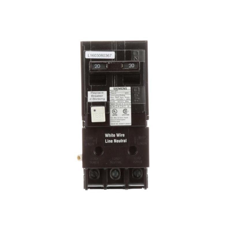 Photo 1 of Siemens 20 Amp Double Pole Type QPF2 GFCI Circuit Breaker