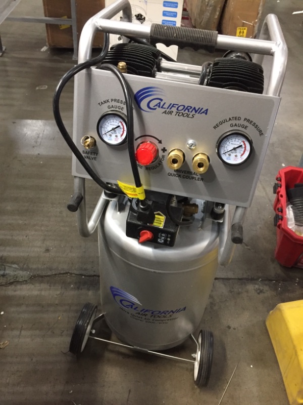 Photo 2 of California Air Tools Cat-10020c 2 HP 10 Gallon Ultra Quiet Steel Tank Air Compressor
220v/60 hz