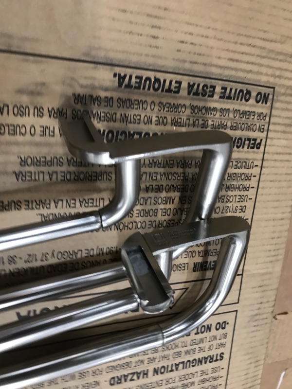 Photo 1 of 1-Inch Double Curtain Rod, Diamond Finial,48-inch to 84-inch Adjustable,Shiny Silver
