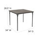 Photo 1 of Flash Furniture 34'' Square Bi-Fold Dark Gray Plastic Folding Table with Carrying Handle