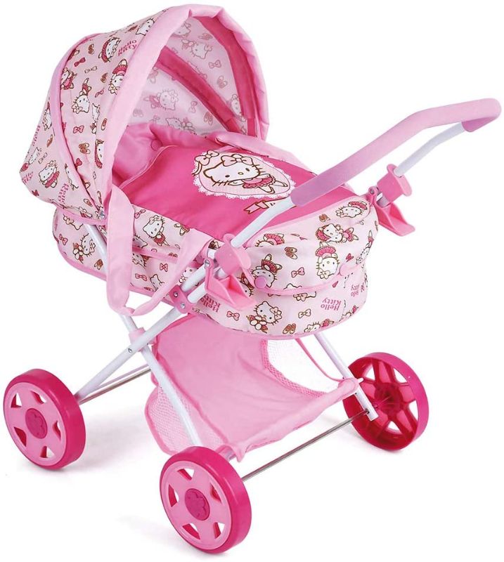 Photo 1 of Hauck Toys for Kids Diana Doll's Pram with Carry Bag, Easy to Fold, Hello Kitty Edition, Pink
