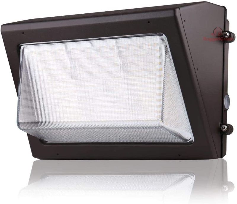 Photo 1 of 120 Watt LED Wall Pack Light - 17,400 Lumens - 3000K Warm White - High Efficiency 140 Lumen to Watt- DLC Premium Listed - Dorado III Series - with Photocell
