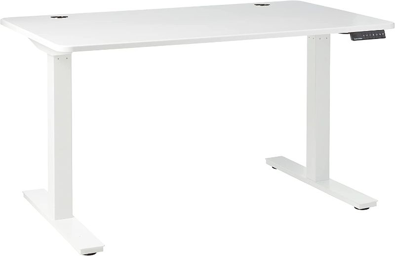 Photo 1 of Autonomous Edition Smart Hybrid Dual Motor Electric Standing Desk Frame Classic Top, 28"-47" Height Range, 39"-70" Length Range, White-White
