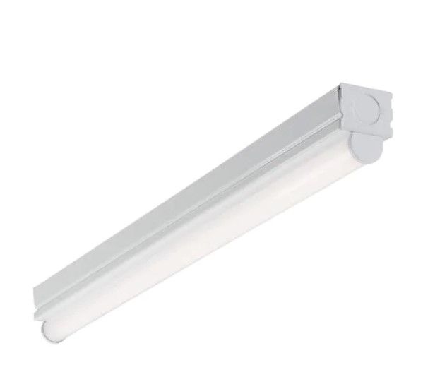 Photo 1 of 2 ft. 1-Light Linear White Integrated LED Ceiling Strip Light with 1050 Lumens, 4000K
