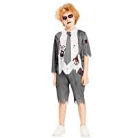 Photo 1 of IKALI Zombie Halloween Costume, Girls Boys Women Cheerleader High School Prisoner Bride Nurse Bloody Kids Fancy Dress Outfit 3-PACK 6-8YEARS
