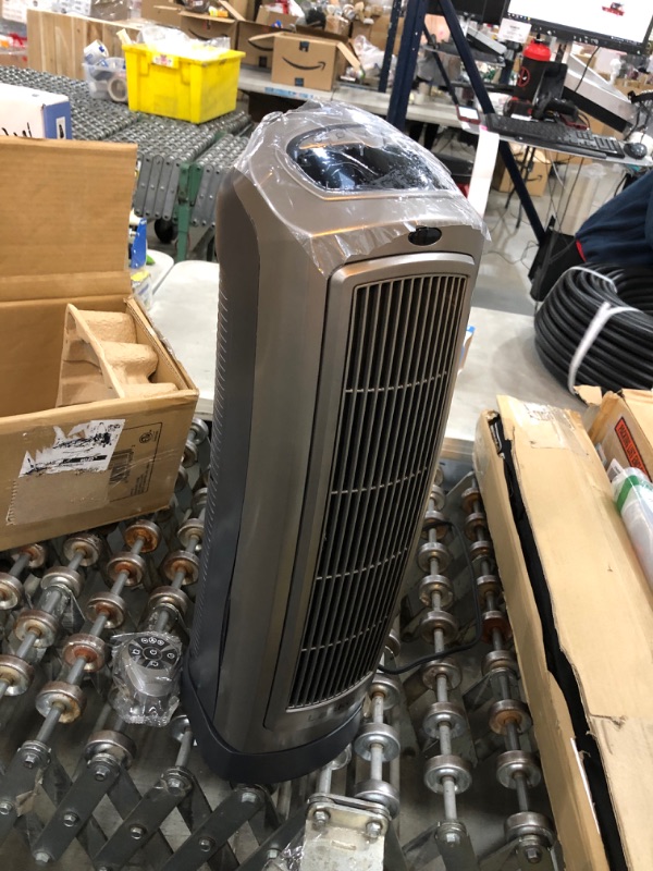 Photo 2 of Lasko 755320 Ceramic Space Tower Heater, 8.5?L x 7.25?W x 23?H, Silver
