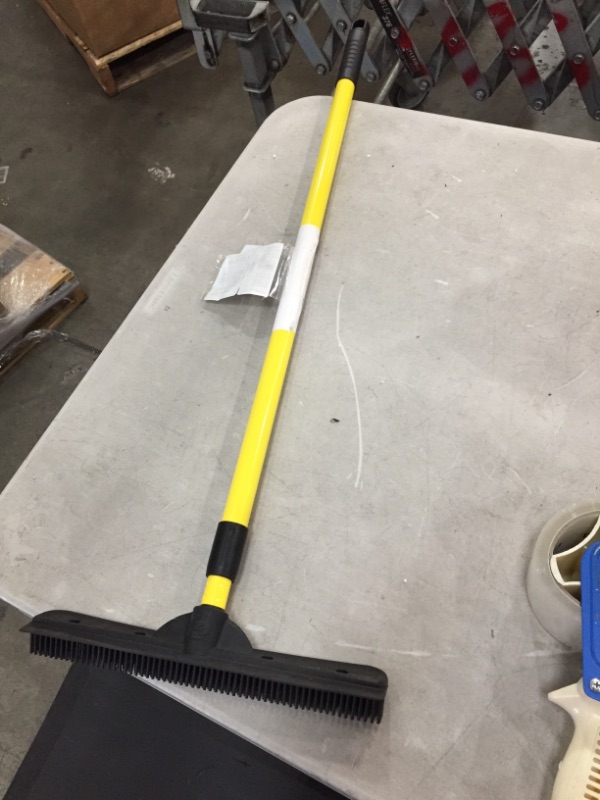 Photo 2 of *USED*
FURemover Broom, Pet Hair Removal Tool with Squeegee & Telescoping Handle That Extends from 3-5', Black & Yellow
