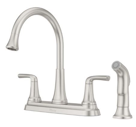 Photo 1 of *factory packaged/ strapped*
Pfister Ladera 2-Handle Standard Kitchen Faucet with Optional Side Sprayer in Spot Defense Stainless Steel