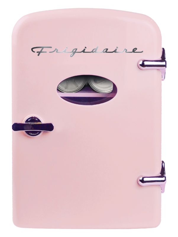 Photo 1 of Frigidaire Portable Retro 6-can Mini Fridge EFMIS129, Pink