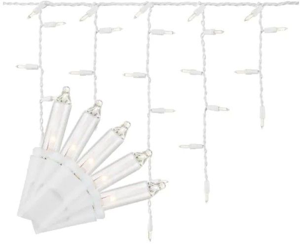 Photo 1 of 300-Light Clear Incandescent Mini Icicle Lights
***PACK OF 2