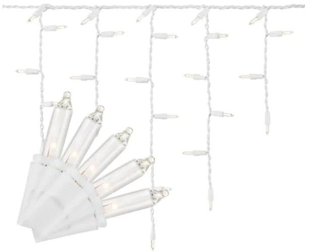 Photo 1 of 300-Light Clear Incandescent Mini Icicle Lights
****PACK OF 2 