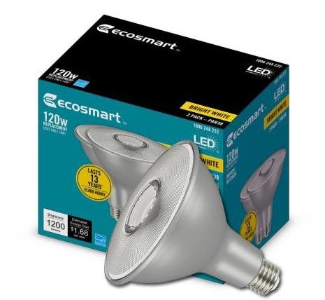 Photo 1 of 120-Watt Equivalent PAR38 Dimmable ENERGY STAR Flood LED Light Bulb Bright White (2-Pack)
