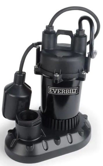 Photo 1 of 1/3 HP Submersible Aluminum Sump Pump with Tethered Switch
