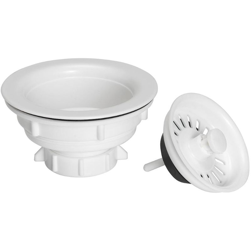 Photo 1 of 2 Glacier Bay Fixed Post Kitchen Sink Strainer - Plastic with White Finish