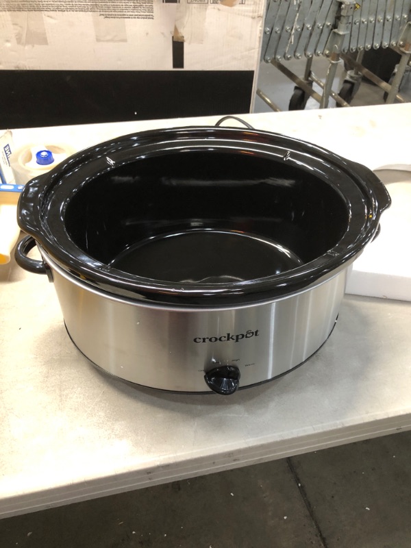 Photo 2 of Crock-pot Oval Manual Slow Cooker, 8 quart, Stainless Steel (SCV800-S)