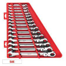 Photo 1 of 144-Position Flex-Head Ratcheting Combination Wrench Set Metric (15-Piece)
