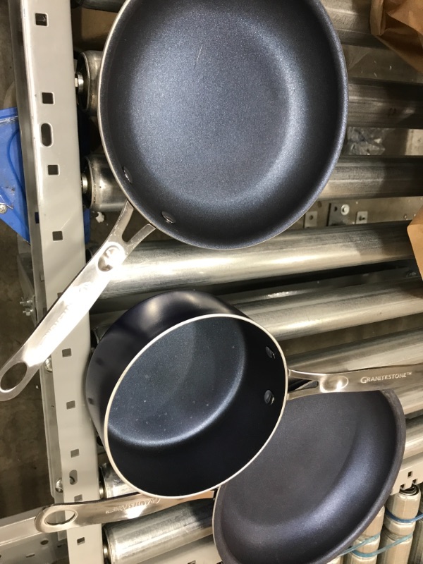 Photo 3 of *MISSING PARTS** Granitestone Blue 20 Piece Pots and Pans Set, Complete Cookware & Bakeware Set with Ultra Nonstick Durable Mineral & Diamond Surface, Stainless Stay Cool Handles Oven & Dishwasher Safe, 100% PFOA Free
