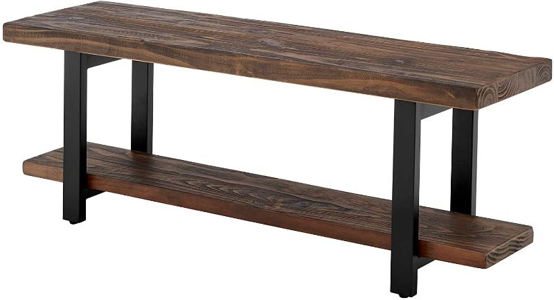 Photo 1 of * READ BELOW* Alaterre Furniture Alaterre Sonoma Reclaimed Wood Bench with Open Shelf, Natural, Brown -