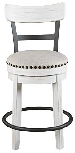 Photo 1 of *READ BELOW* Signature Design by Ashley Valebeck 24" Modern Swivel Counter Height Barstool, Whitewash
