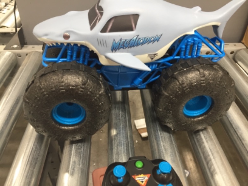 Photo 3 of *READ BELOW* Monster Jam, Official Megalodon Storm All-Terrain Remote Control Monster Truck Toy Vehicle, 1:15 Scale