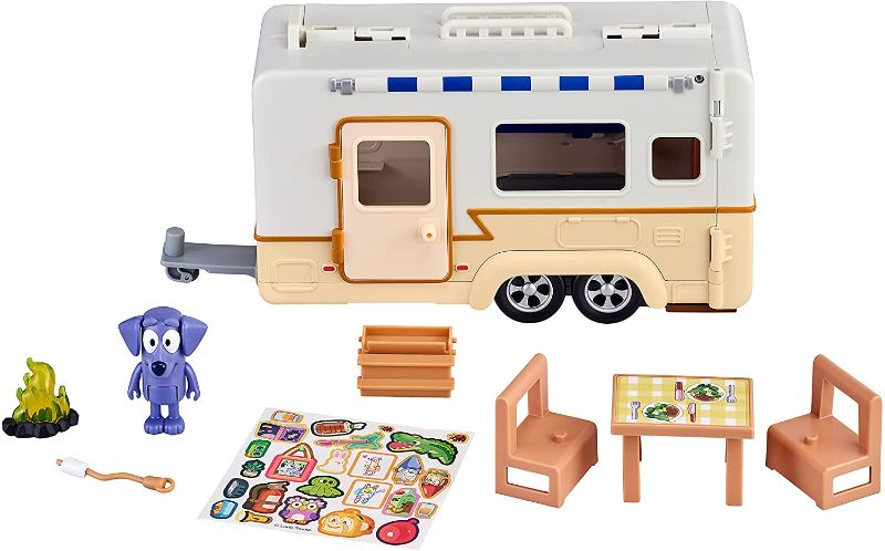 Photo 1 of Bluey Caravan Adventure Playset, with 2.5" Jean Luc Figure