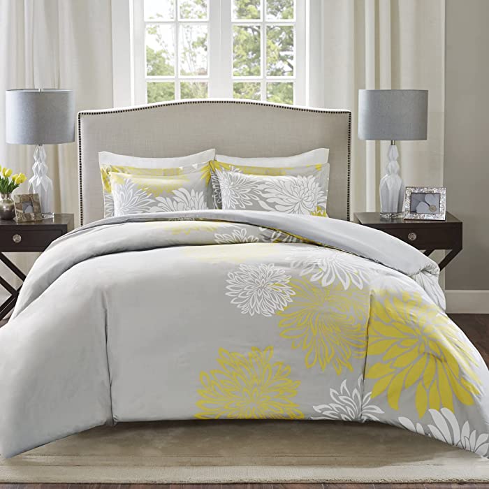 Photo 1 of Comfort Spaces Enya Comforter Set - Modern Floral Design,