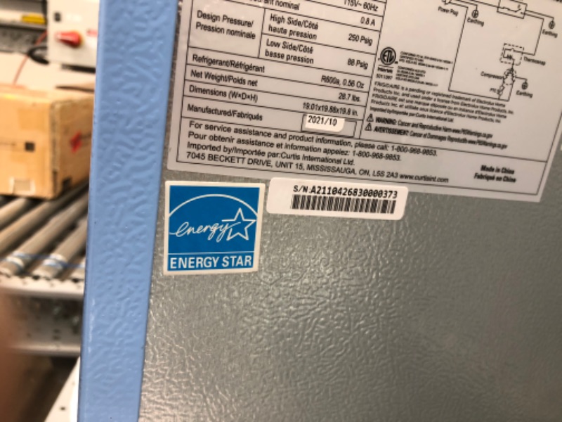 Photo 2 of *READ BELOW* Frigidaire EFR176-BLUE 1.6 cu ft Blue Retro Fridge with Side Bottle Opener. for The Office, Dorm Room or Cabin
