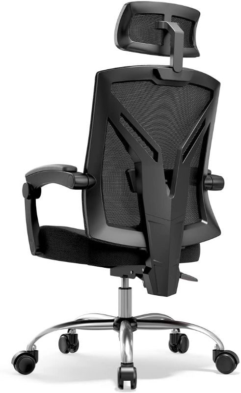 Photo 1 of *READ BELOW* Hbada Ergonomic Home Office Chair - High-Back Desk Chair Racing Style with Lumbar Support - Height Adjustable Seat,Headrest- Breathable Mesh Back - Soft Foam Seat Cushion, Black
