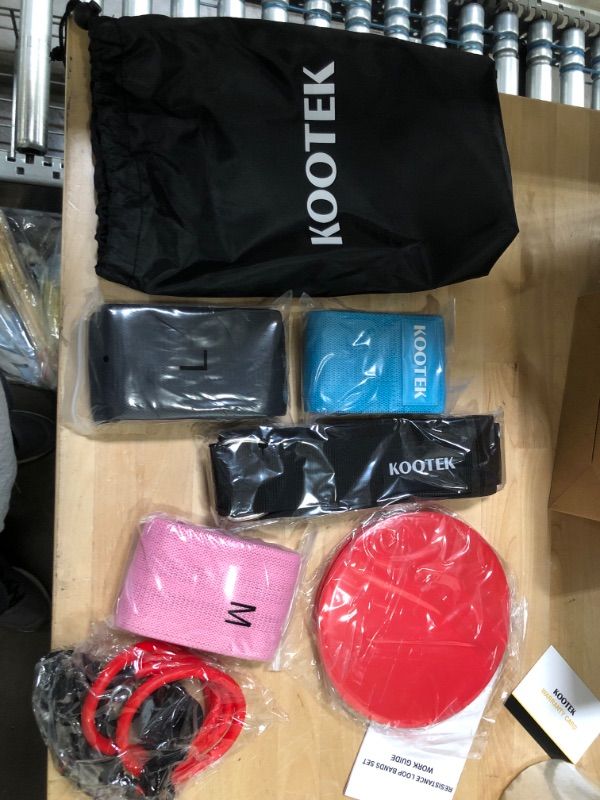 Photo 1 of Kootek Resistance Bands for Women 260lb Fabric Booty Bands, 11 Pcs Resistance Legs and Butt with 3 Levels Workout Bands, 2 Core Sliders, 2 Ankle Straps for Cable Machine, Home & Gym Fitness
