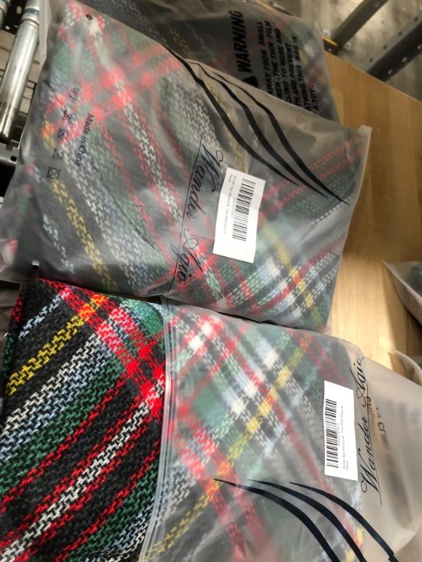 Photo 2 of Wander Agio Womens Warm Long Shawl Winter Wraps Large Scarves Knit Cashmere Feel Plaid Triangle Scarf
3 PACK 