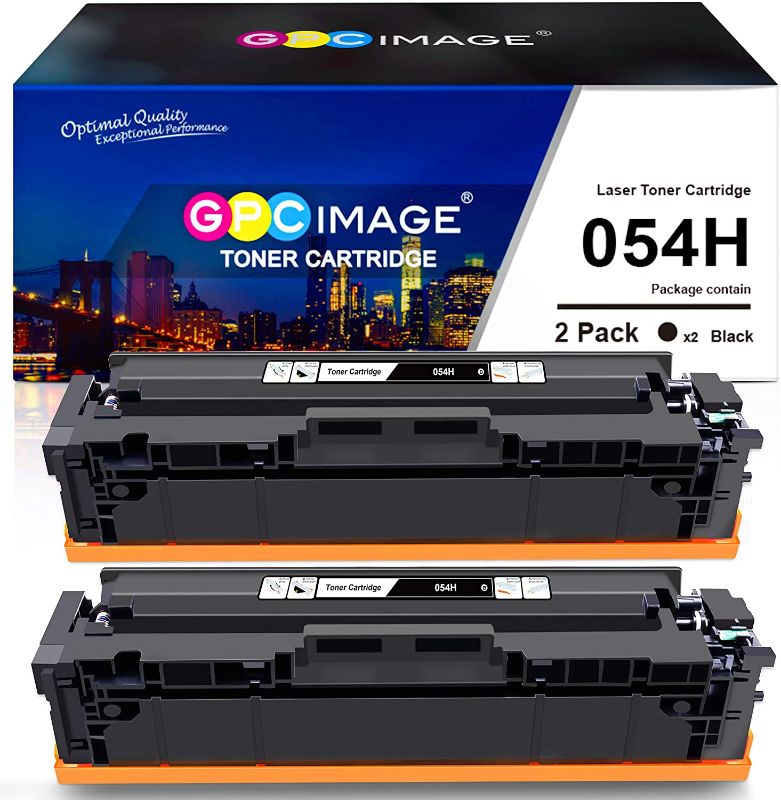 Photo 1 of GPC Image Compatible Toner Cartridge Replacement for Canon 054H 054 CRG-054 to use with Canon Color ImageCLASS MF644Cdw MF642Cdw LBP622Cdw MF641Cw Toner Printer Tray (2 Black)
