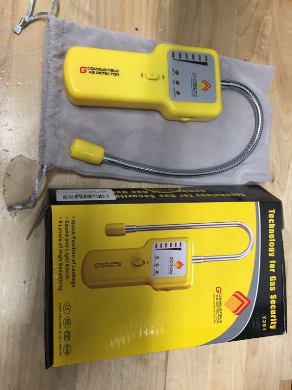 Photo 2 of Y201 Portable Propane Methane Natural Gas Leak Detector; Gas Sniffer to Locate Combustible Gas Leaks Source Like Fuel, LPG,LNG, Butane,Sewer Gas; Sound & Visual Alarm; Flexible Sensor Probe
